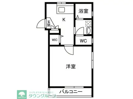 EMアパートビル(1K/3階)の間取り写真