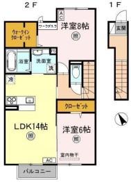 D-ROOM・SW(2LDK/2階)の間取り写真