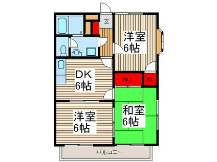 サニ-コート(3DK/1階)の間取り写真