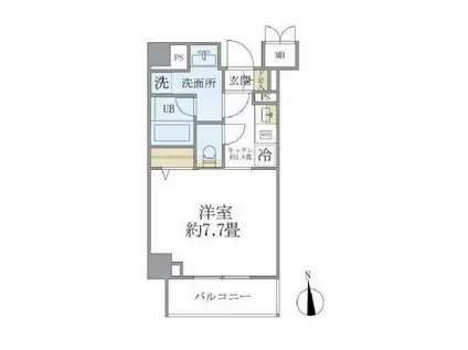 GRANSITE WASEDA(1K/7階)の間取り写真