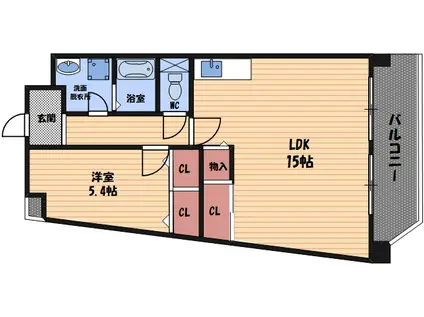 紀の国屋II(1LDK/3階)の間取り写真