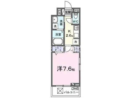 ジュン今池(1K/3階)の間取り写真