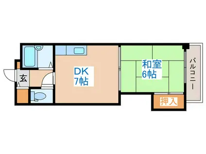 オルゴグラート(1DK/5階)の間取り写真