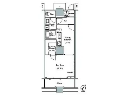 ザ 東京タワーズ ミッドタワー(1DK/15階)の間取り写真