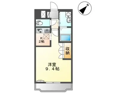 ビクトリーブルク(1K/1階)の間取り写真