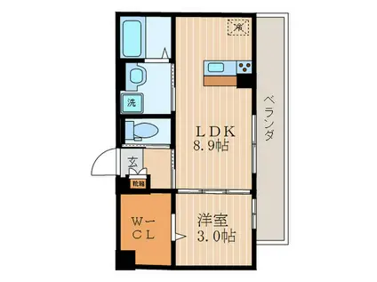セジュール龍宮(1LDK/1階)の間取り写真
