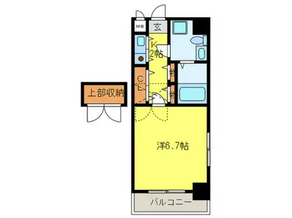 エトス平尾(1K/11階)の間取り写真