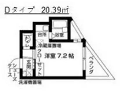 NASIC志村坂下(1K/3階)の間取り写真