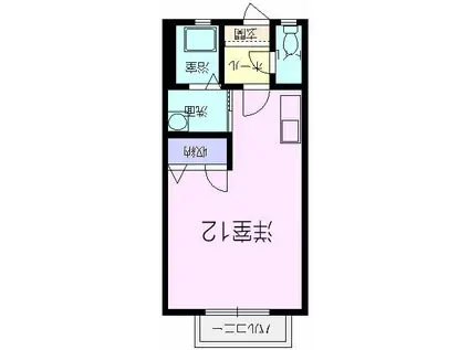 サンハイツ (1K/1階)の間取り写真