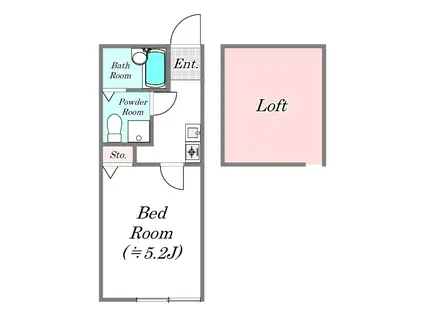 マ・ピエス生田七番館(1K/2階)の間取り写真