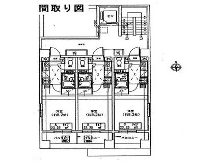 SKコートIV(1K/8階)の間取り写真