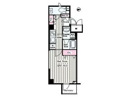 MAHOLLA MINAMI MAGOME(1K/3階)の間取り写真