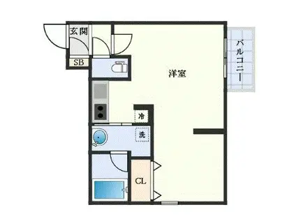 BRANCHE宇品(ワンルーム/2階)の間取り写真