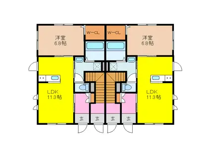 ジラソーレ(1LDK/1階)の間取り写真