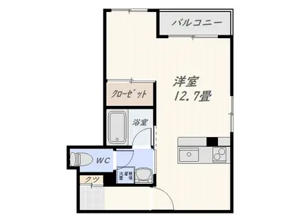 COCON BLD QUATORZE(ワンルーム/2階)の間取り写真