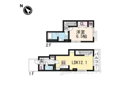 フェアリーⅡ(1LDK/1階)の間取り写真