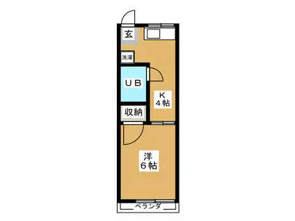 チェスハイツ(1K/2階)の間取り写真