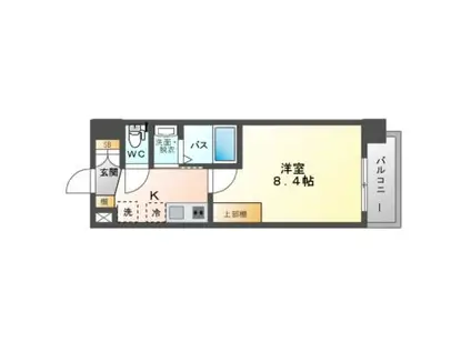 LUXE門真II(1K/4階)の間取り写真