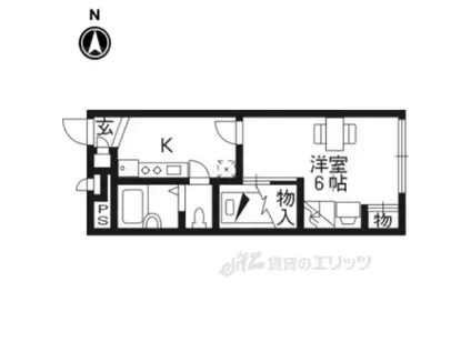 レオパレスアルモニ3番館(1K/1階)の間取り写真