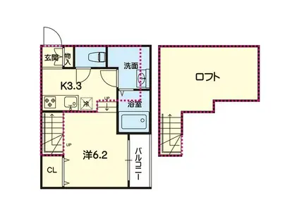 ステラ天草(1K/1階)の間取り写真