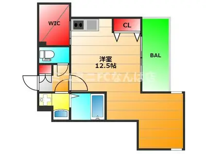 アルティザ南堀江(ワンルーム/2階)の間取り写真