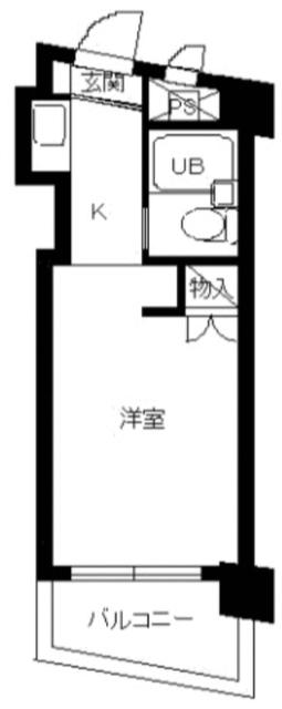 スカイコート西川口第2(ワンルーム/3階)の間取り写真