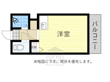 GROOVE待兼山(ワンルーム/3階)の間取り写真