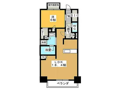 アトラス浅草(1LDK/13階)の間取り写真