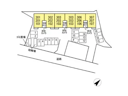 恵比寿の森(2LDK/2階)の間取り写真