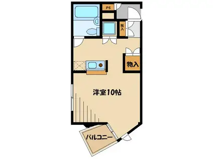 ドミトリー原町田(ワンルーム/3階)の間取り写真