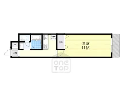 グランコート南摂津(1K/5階)の間取り写真