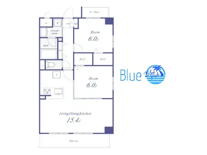 ヴェルレーヴヒサリコ(2LDK/2階)の間取り写真