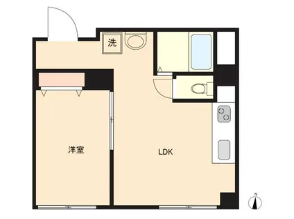 グランコート中馬込(1LDK/1階)の間取り写真