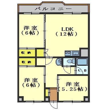 EW GRANDEⅠ(3LDK/3階)の間取り写真