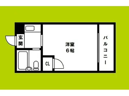 コーニッシュアビコI(ワンルーム/4階)の間取り写真