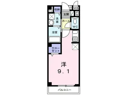 セイバリ―東矢倉(ワンルーム/2階)の間取り写真