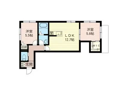 エレガンテ(2LDK/1階)の間取り写真