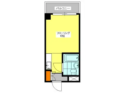 駒沢イン(ワンルーム/2階)の間取り写真