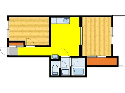 ビルズネットビル(2DK/3階)の間取り写真