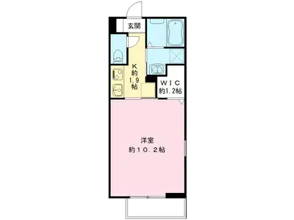 パル クレール(1K/2階)の間取り写真