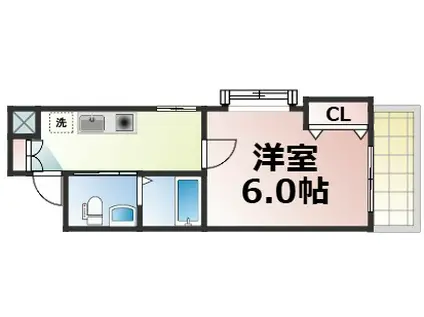 東小橋II番館(1K/11階)の間取り写真