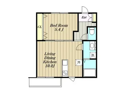 アルドゥール玉川学園(1LDK/1階)の間取り写真