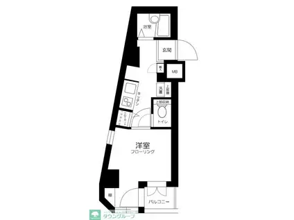 マーベラス鶯谷(1K/3階)の間取り写真