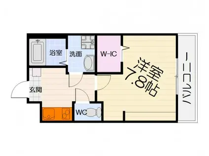 エヌエムキャトフヴァントワ(1K/3階)の間取り写真