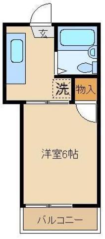 ドリームハイツ上福岡(1K/1階)の間取り写真