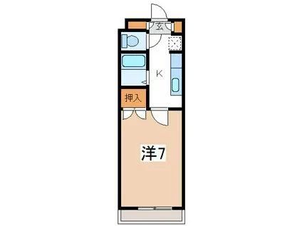 エアポートマンション千石A(1K/1階)の間取り写真