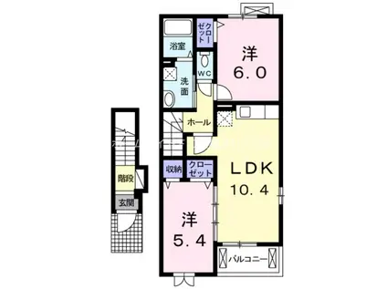 エアリー・コート(2LDK/2階)の間取り写真