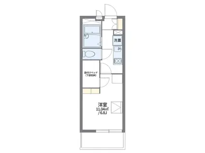 レオパレス若竹II(1K/2階)の間取り写真