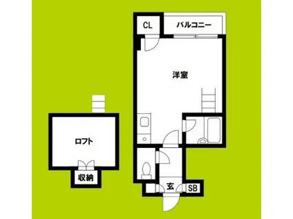 レガーレ玉出(ワンルーム/1階)の間取り写真