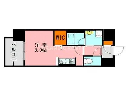 LANDIC K346(ワンルーム/6階)の間取り写真